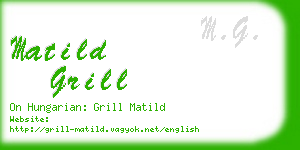 matild grill business card